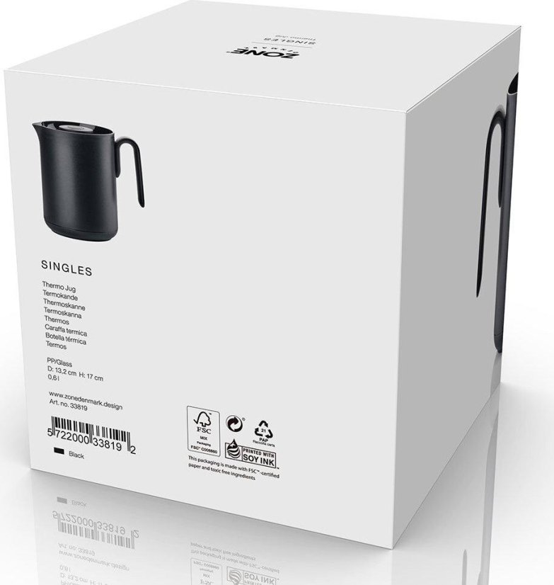 Zone Denmark Termoska Singles 0,6 l, černá