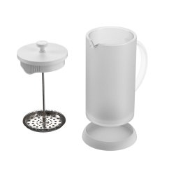 Press & Pour White French Press