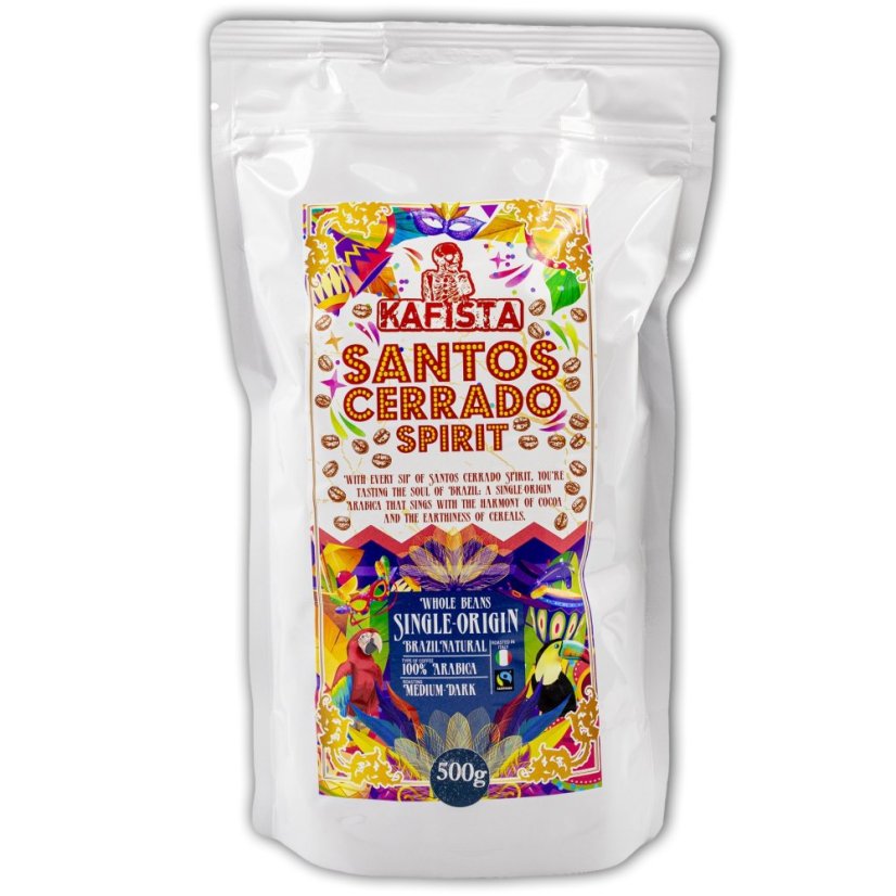 Zrnková káva "Santos Cerrado Spirit" - Natural - 100% Arabica - Fairtrade - vhodné na espresso a plně automatické kávovary – foto 4