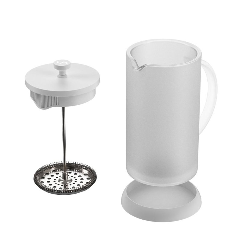 Press & Pour White French Press