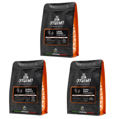 Balíček 3x250g - Kávové směsi pražené v Itálii, zrnková káva Fiartrade – foto 2