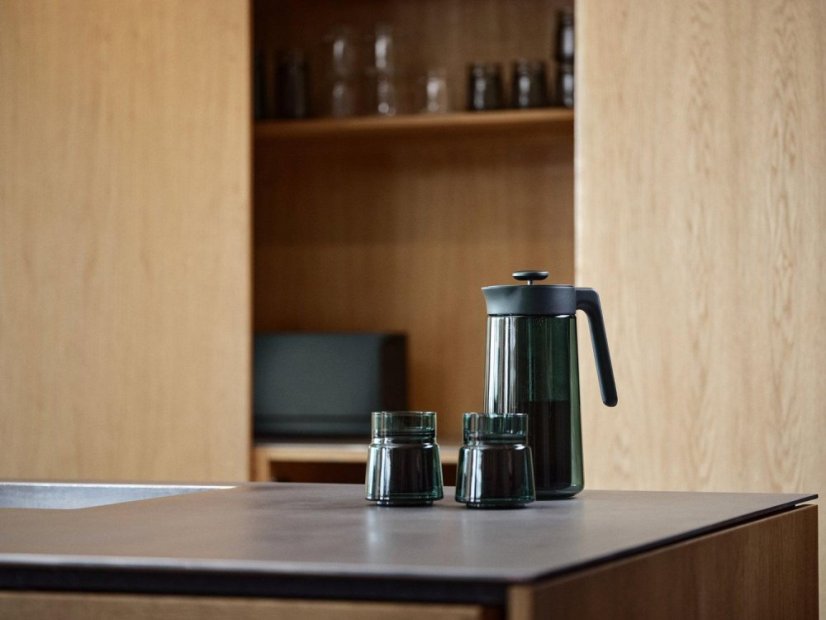 Jacob Jensen Dvoustěnný skleněný french press 0,8 l, zelený