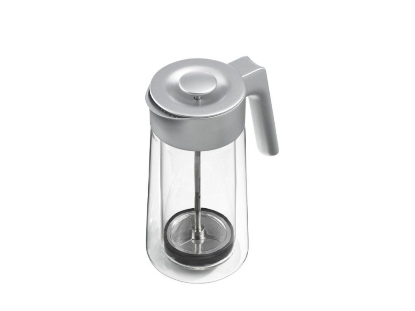 Jacob Jensen Dvoustěnný skleněný french press 0,8 l, stříbrný