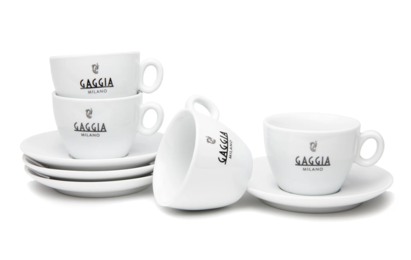 Gaggia šálky s podšálky cappuccino 4 ks