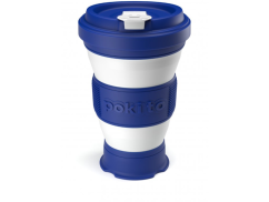 skládací hrnek do kapsy - tmavě modrý až 475ml