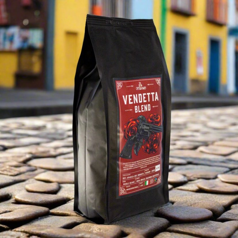 "Vendetta Blend" 1 kg | Espresso směs Arabika 80 % a Robusta 20 % - zrnková káva pražená na espresso – foto 3