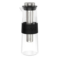 Cold Brew láhev pro přípravu studené kávy – 1 litr, skleněná karafa s nerezovým permanentním filtrem Cold Brew láhev pro přípravu studené kávy – 1 litr, skleněná karafa s nerezovým permanentním filtrem