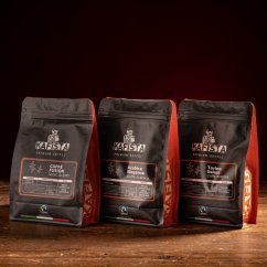 Balíček 3x250g - Kávové směsi pražené v Itálii, zrnková káva Fiartrade