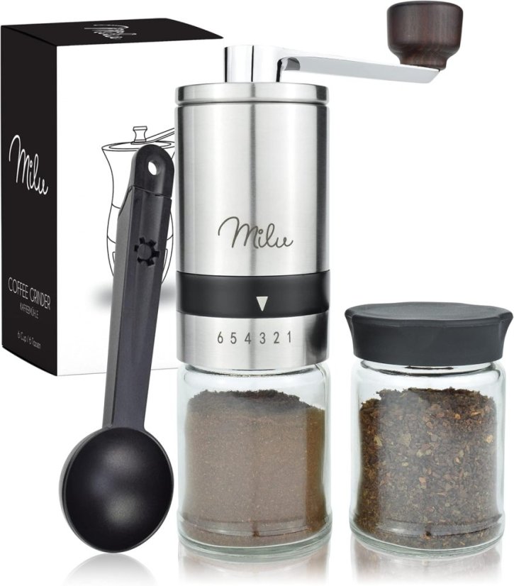 Milu ruční mlýnek na kávu