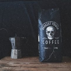 Zrnková káva Darkest Power | Espresso 100% Robusta | hodně kofeinu, málo kyselin | Silná crema, celá zrna | 1000g – foto 2