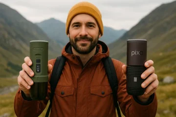 Cestovní kávovary HiBREW H4C vs. Wacaco Pixapresso: Kdo vládne cestovní kávě?
