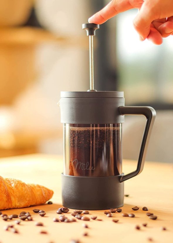 French Press Milu 350 ml – elegantný kávovar s príslušenstvom na prípravu kávy aj čaju