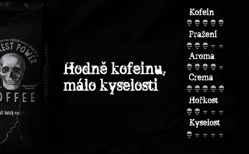 Zrnková káva Darkest Power | Espresso 100% Robusta | hodně kofeinu, málo kyselin | Silná crema, celá zrna | 1000g – foto 4