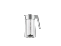 Jacob Jensen Dvoustěnný skleněný french press 0,8 l, stříbrný