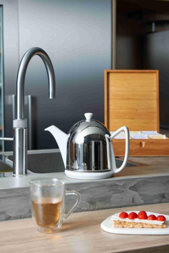 Bredemeijer Konvice na čaj Cosy Manto, 1 l, stříbrná, výška 17,3 cm