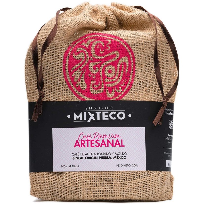Mletá káva v jutovém pytli | Ensueño Mixteco | 100% Arabica káva - Single origin Mexiko | s tóny kakaa a mandlí 250g