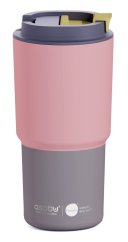 Asobu PICK ME UP cestovní termohrnek PASTEL PEACH/ORANGE 650ml