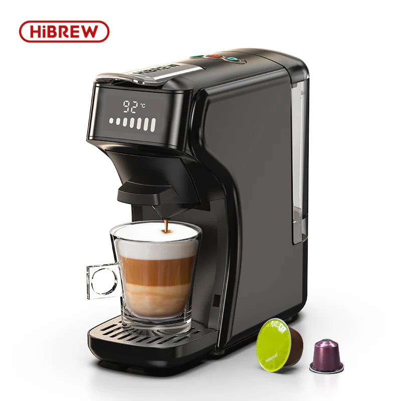 Kapslový kávovar 6v1 HiBREW H1B - Barva: Černá