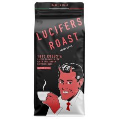 Mletá káva LUCIFERS ROAST velmi silná káva s nízkou kyselostí 500g, 100% Robusta