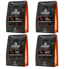 Balíček 4x250g - Single origin kávy pražené v Itálii, zrnková káva Fiartrade – foto 2