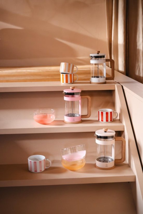 Leopold Vienna French Press Franca 600 ml, růžový