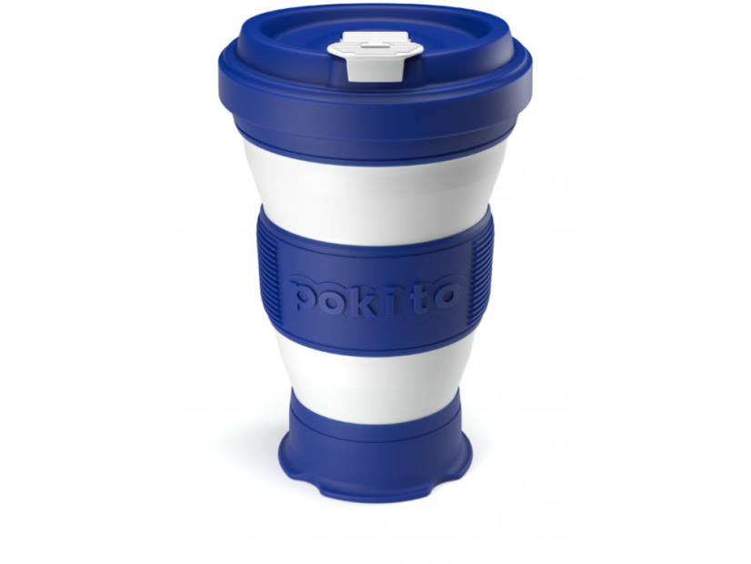 skládací hrnek do kapsy - tmavě modrý až 475ml