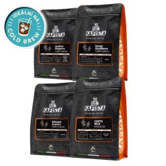 Filtr pack 4x250g - Zrnková káva, Praženo v Itálii, Fiartrade, SCA (nejlepší na filtrovanou kávu)