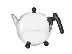 Bredemeijer Konvice na čaj Bella Ronde, 1,2 l, stříbrná, černá rukojeť