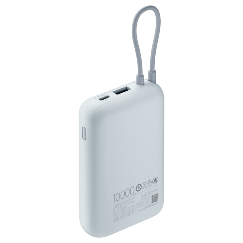 Xiaomi Power Bank 10000mAh (Integrated Cable) Ice Blue – foto 2