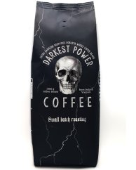 Zrnková káva Darkest Power | Espresso 100% Robusta | hodně kofeinu, málo kyselin | Silná crema, celá zrna | 1000g