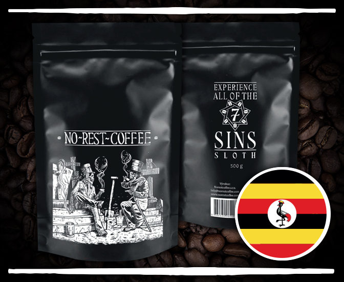 Uganda Bugishu – 100% arabica, tmavé pražení, zrnková káva - Velikost Balení: 500g