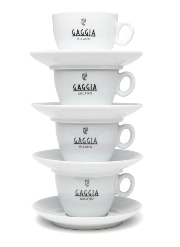 Gaggia šálky s podšálky cappuccino 4 ks