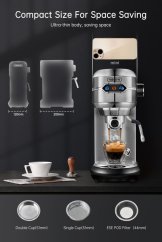 HiBREW H11 – Pákový kávovar s napeňovačom mlieka
