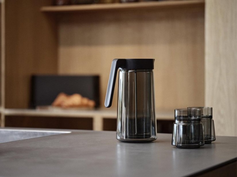 Jacob Jensen Dvoustěnný skleněný french press 0,8 l, černý