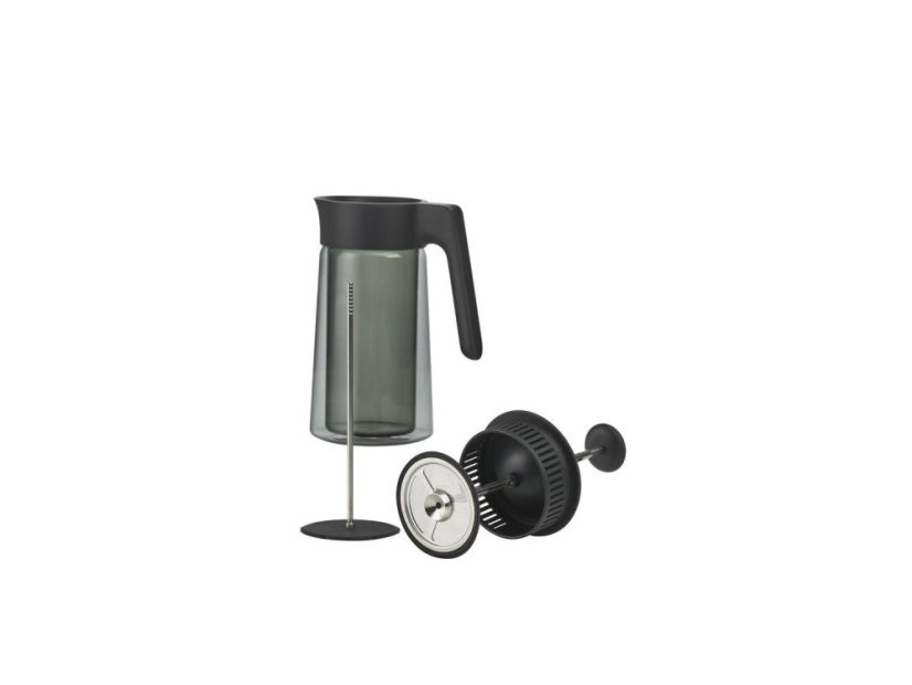 Jacob Jensen Dvoustěnný skleněný french press 0,8 l, černý