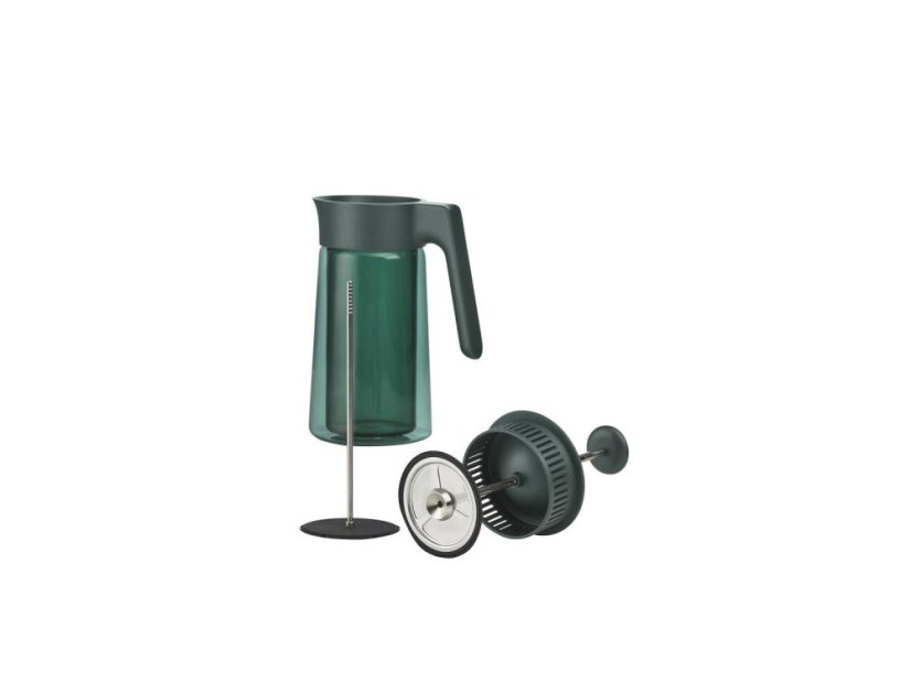 Jacob Jensen Dvoustěnný skleněný french press 0,8 l, zelený