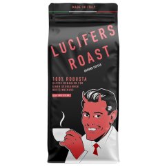 Mletá káva LUCIFERS ROAST velmi silná káva s nízkou kyselostí 500g, 100% Robusta